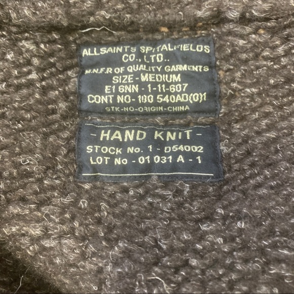 All Saints Spitalfields hand knit wool cardigan - Picture 6 of 8